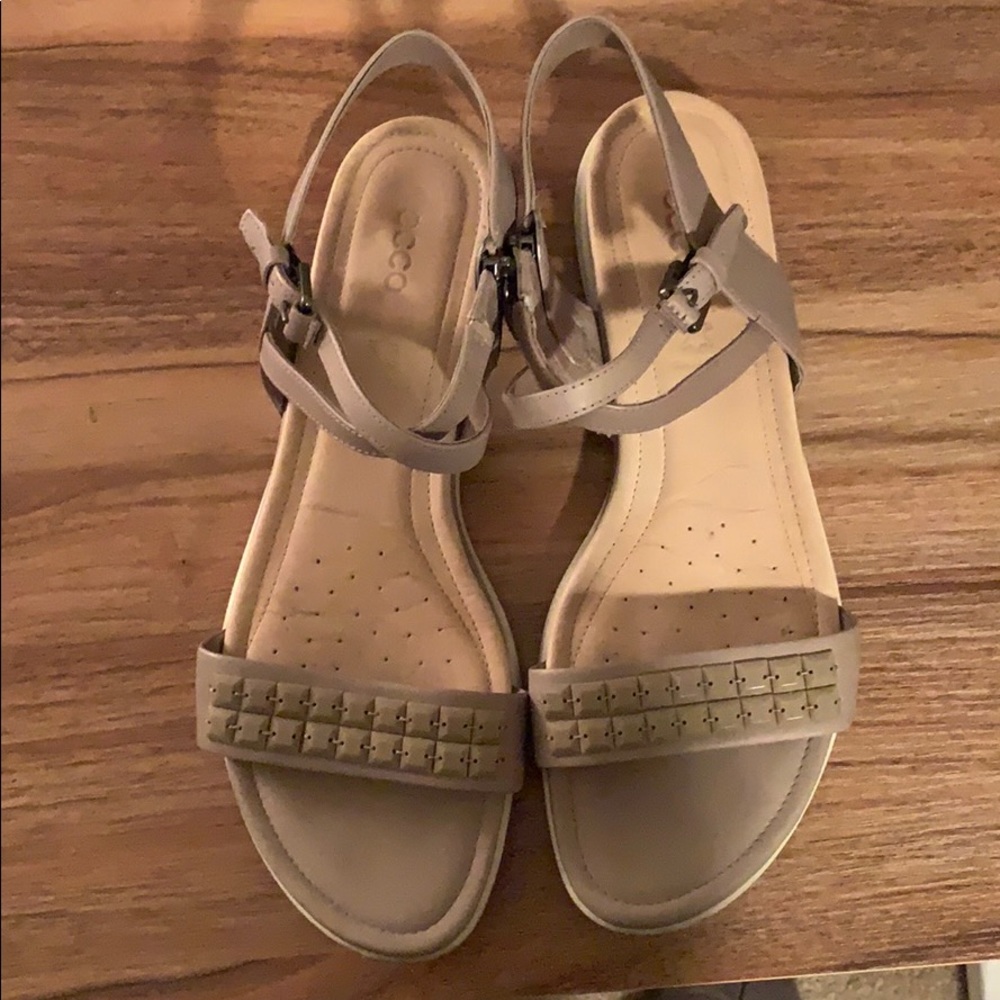 Taupe Ecco Sandals Size 9